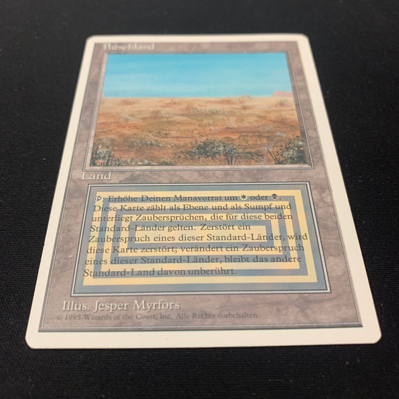 Magic the Gathering Scrubland - Foreign White Bordered - German 