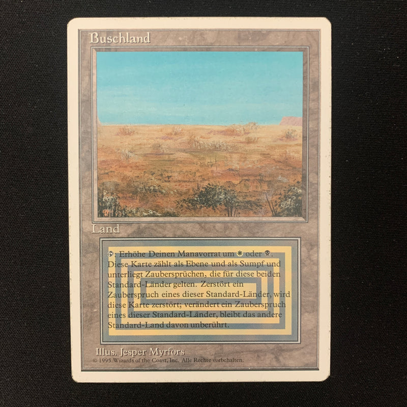 Magic the Gathering Scrubland - Foreign White Bordered - German 