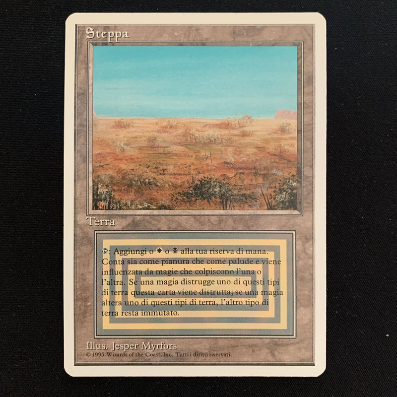 Magic the Gathering Scrubland - Foreign White Bordered - Italian NM - 23495