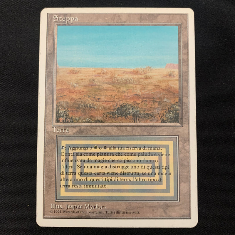 Magic the Gathering Scrubland - Foreign White Bordered - Italian EX - 24075