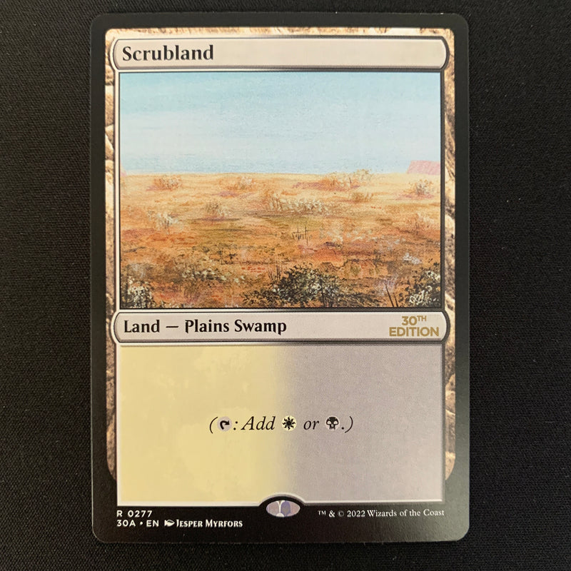 Magic the Gathering Scrubland (Modern Frame) - 30th Anniversary Edition NM - 22862