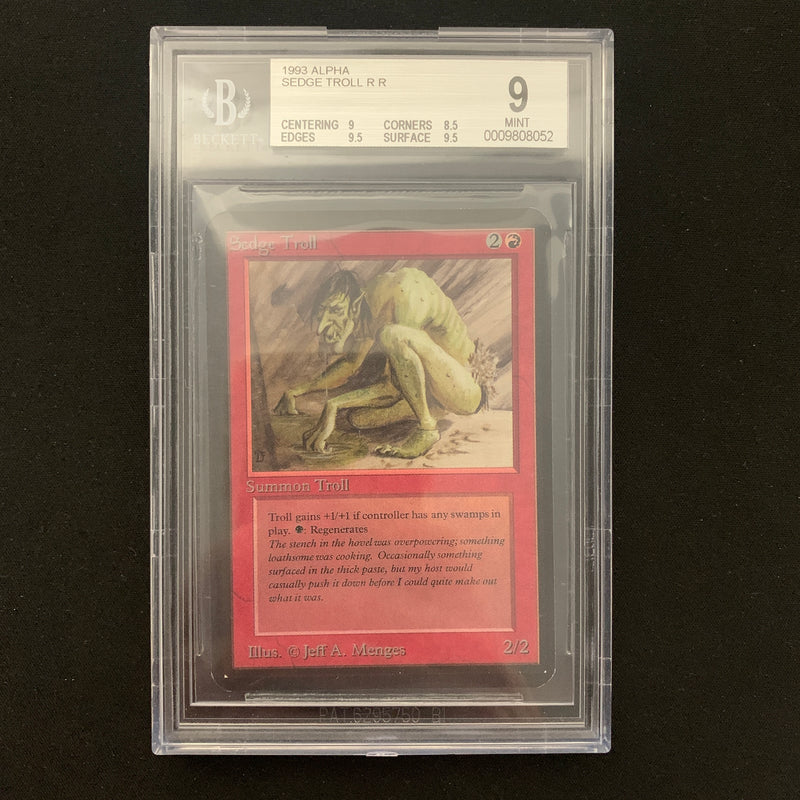 Magic the Gathering Sedge Troll - Alpha BGS 9 - 24745