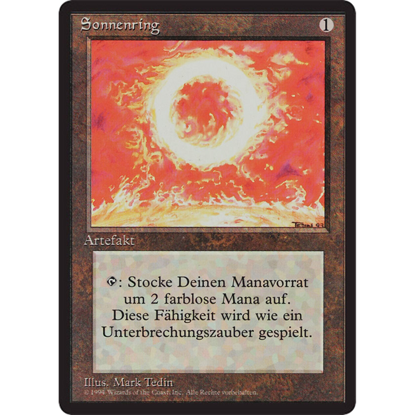 Magic the Gathering Sol Ring - Foreign Black Bordered - German NM