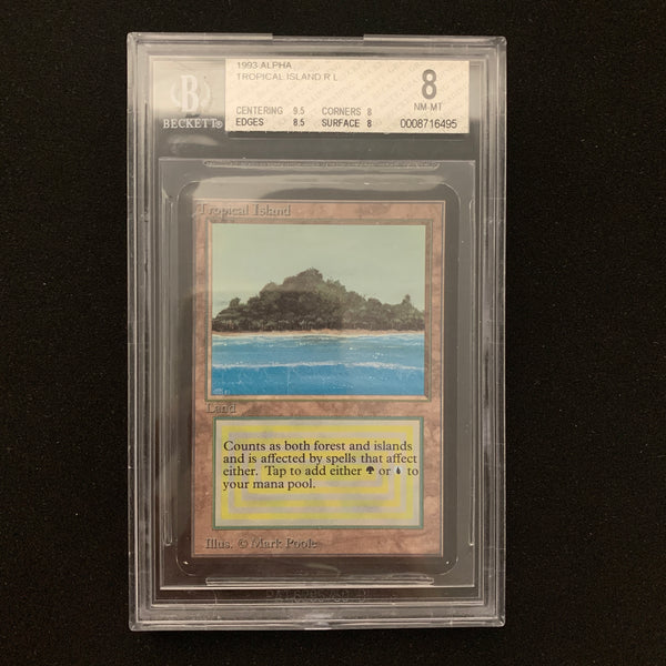 Magic the Gathering Tropical Island - Alpha BGS 8 - 24742