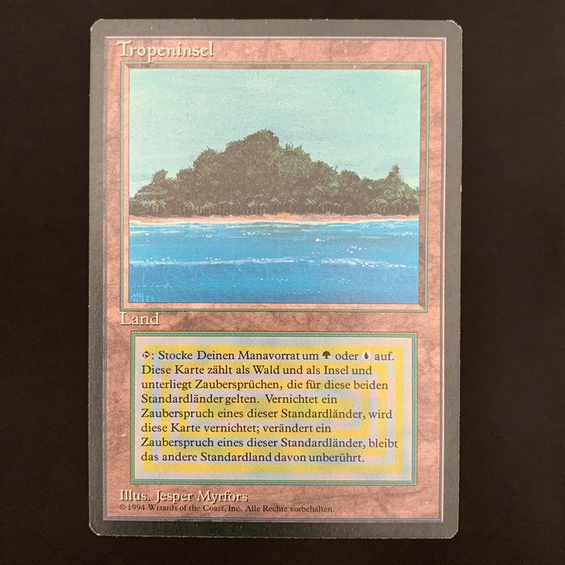 Magic the Gathering Tropical Island - Foreign Black Bordered - German 