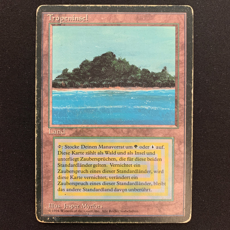 Magic the Gathering Tropical Island - Foreign Black Bordered - German 