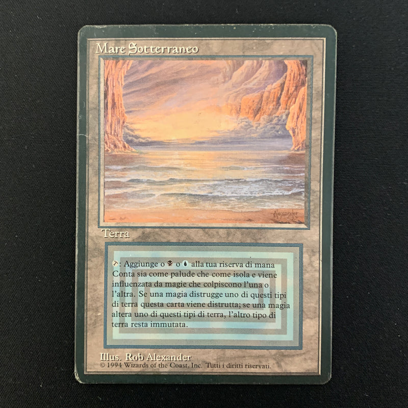 Magic the Gathering Underground Sea - Foreign Black Bordered - Italian PO - WATER DAMAGE - 24502