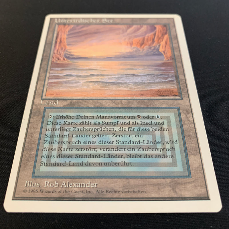 Magic the Gathering Underground Sea - Foreign White Bordered - German 