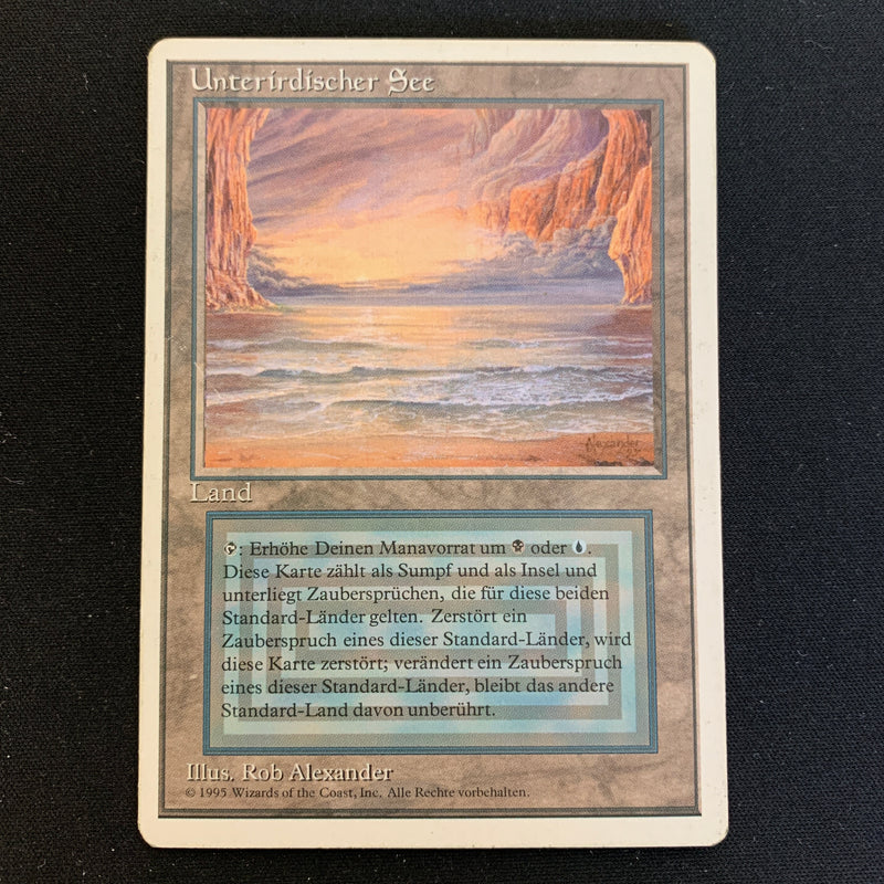 Magic the Gathering Underground Sea - Foreign White Bordered - German 