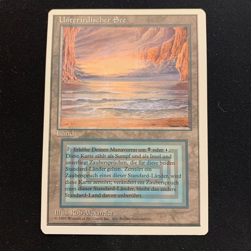 Magic the Gathering Underground Sea - Foreign White Bordered - German 