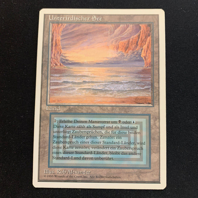 Magic the Gathering Underground Sea - Foreign White Bordered - German 