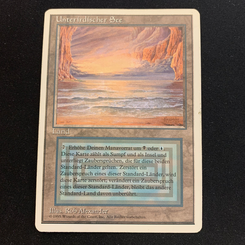 Magic the Gathering Underground Sea - Foreign White Bordered - German 