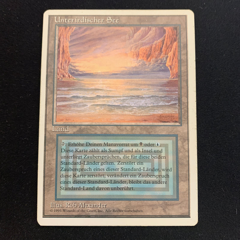 Magic the Gathering Underground Sea - Foreign White Bordered - German 