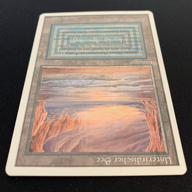 Magic the Gathering Underground Sea - Foreign White Bordered - German 