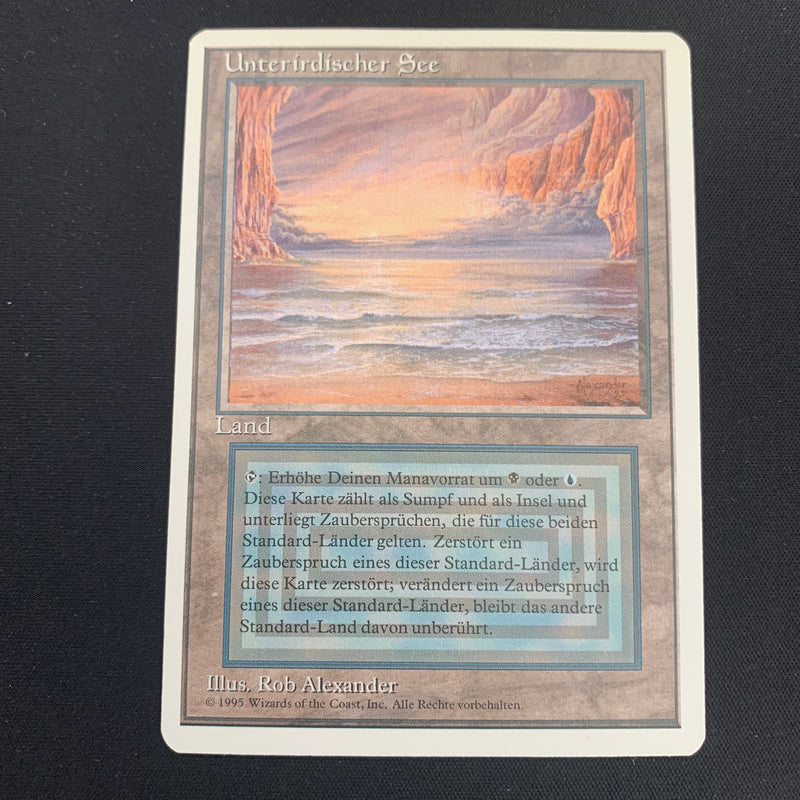 Magic the Gathering Underground Sea - Foreign White Bordered - German 