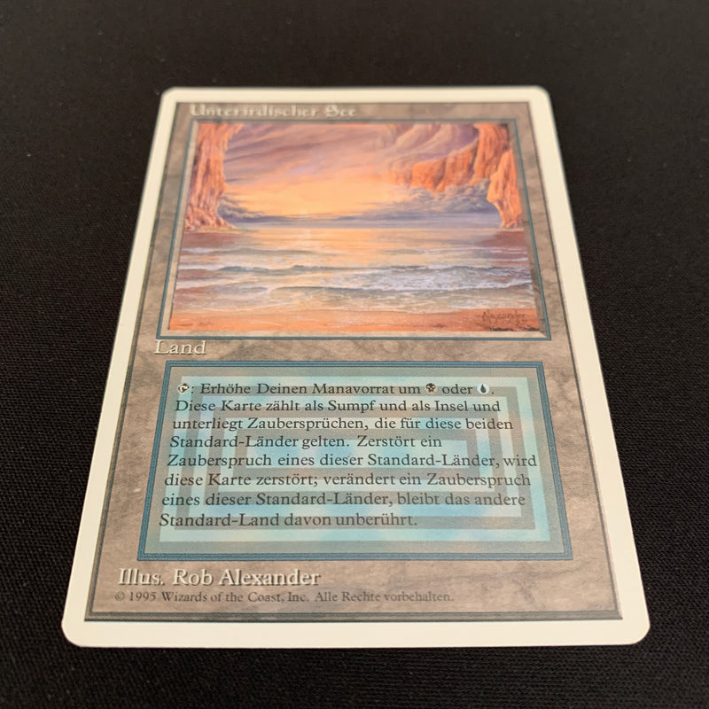 Magic the Gathering Underground Sea - Foreign White Bordered - German 