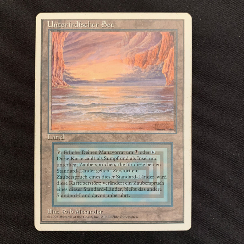 Magic the Gathering Underground Sea - Foreign White Bordered - German 