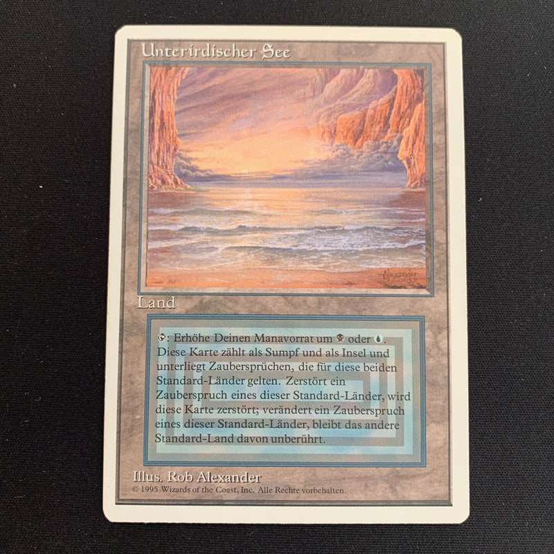 Magic the Gathering Underground Sea - Foreign White Bordered - German 