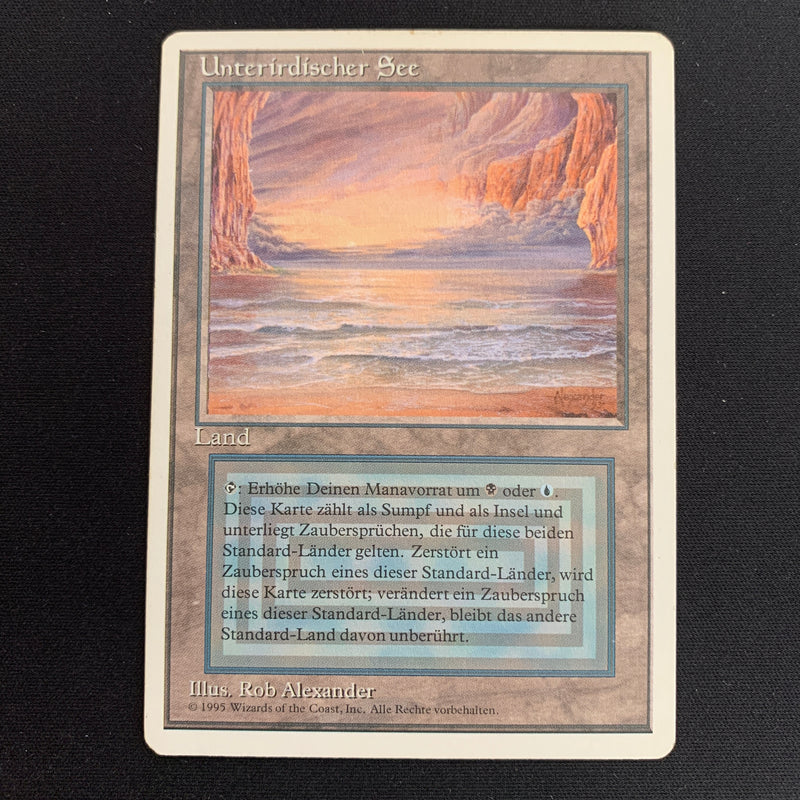 Magic the Gathering Underground Sea - Foreign White Bordered - German 