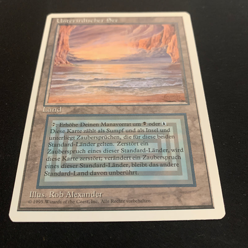 Magic the Gathering Underground Sea - Foreign White Bordered - German 