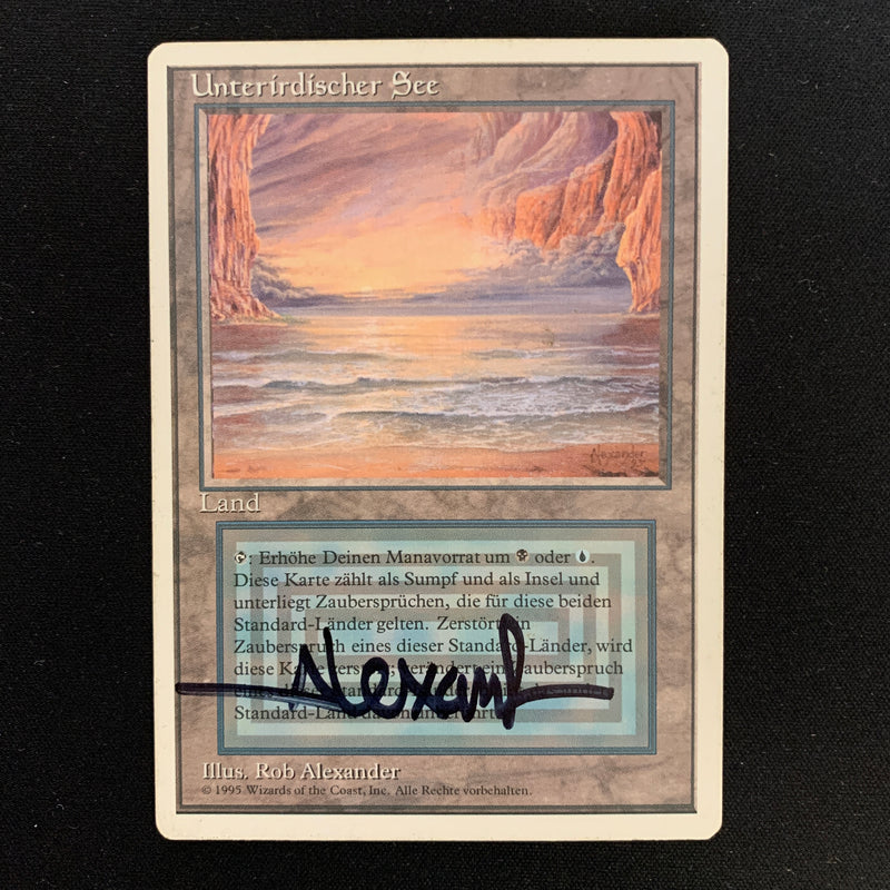 Magic the Gathering Underground Sea - Foreign White Bordered - German 