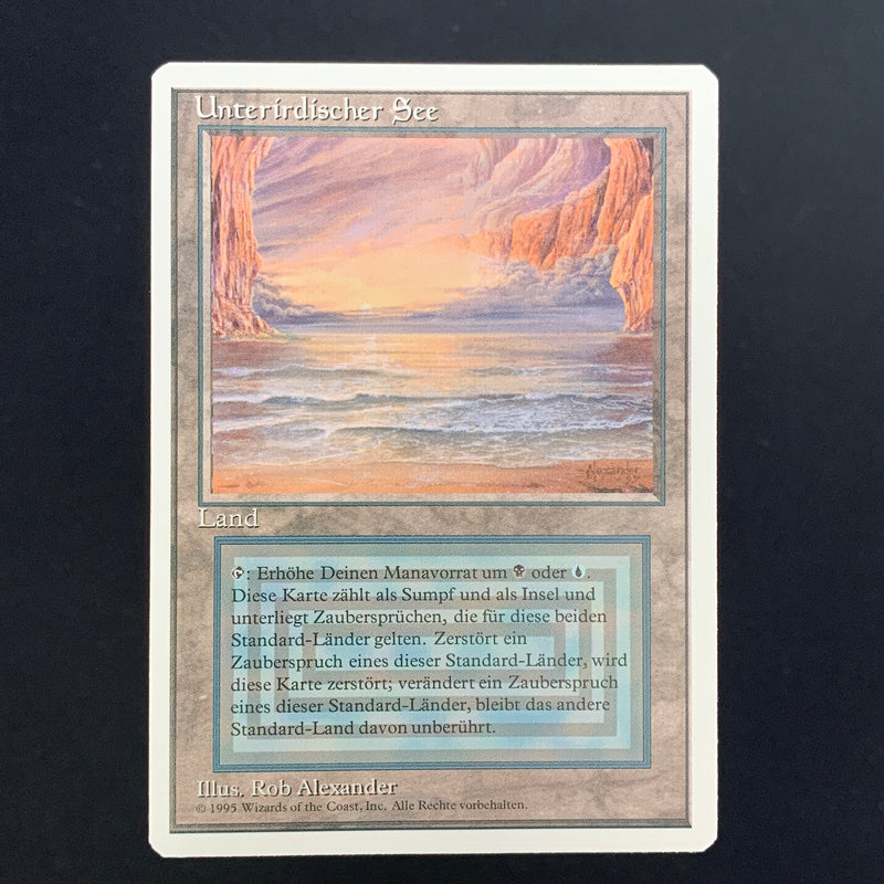 Magic the Gathering Underground Sea - Foreign White Bordered - German 