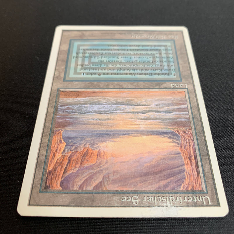 Magic the Gathering Underground Sea - Foreign White Bordered - German 