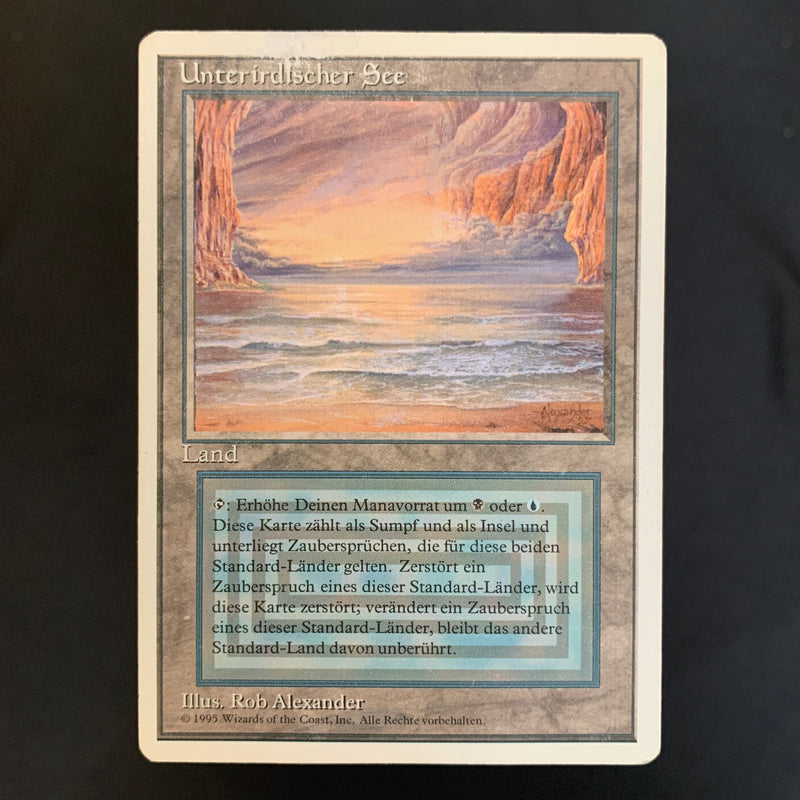 Magic the Gathering Underground Sea - Foreign White Bordered - German 