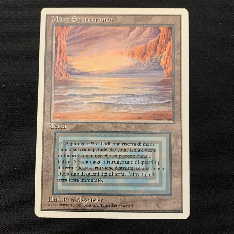 Magic the Gathering Underground Sea - Foreign White Bordered - Italian EX - 24082