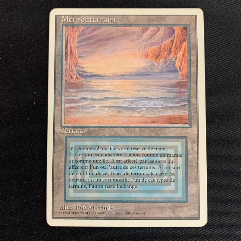 Magic the Gathering Underground Sea - Foreign White Bordered - Italian 