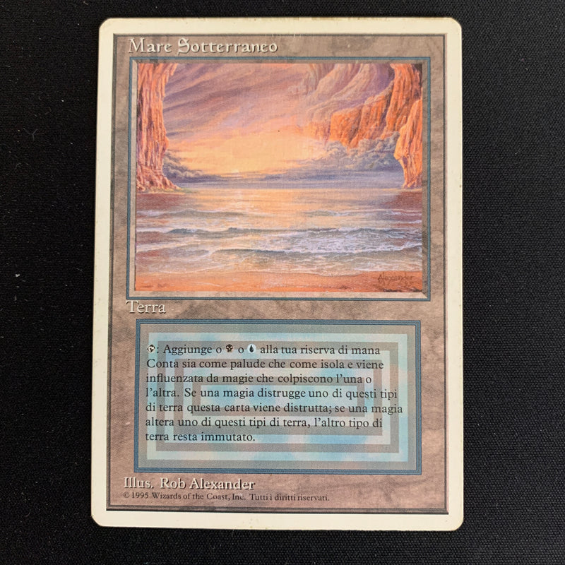 Magic the Gathering Underground Sea - Foreign White Bordered - Italian 