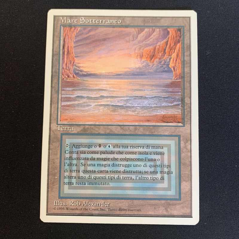 Magic the Gathering Underground Sea - Foreign White Bordered - Italian 