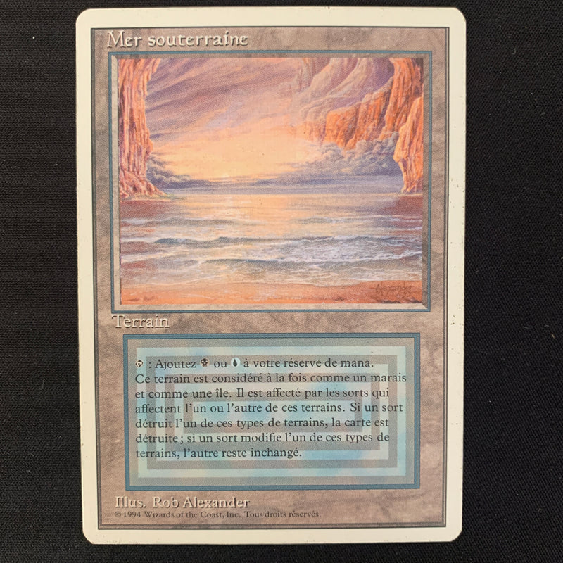 Magic the Gathering Underground Sea - Foreign White Bordered - Italian 