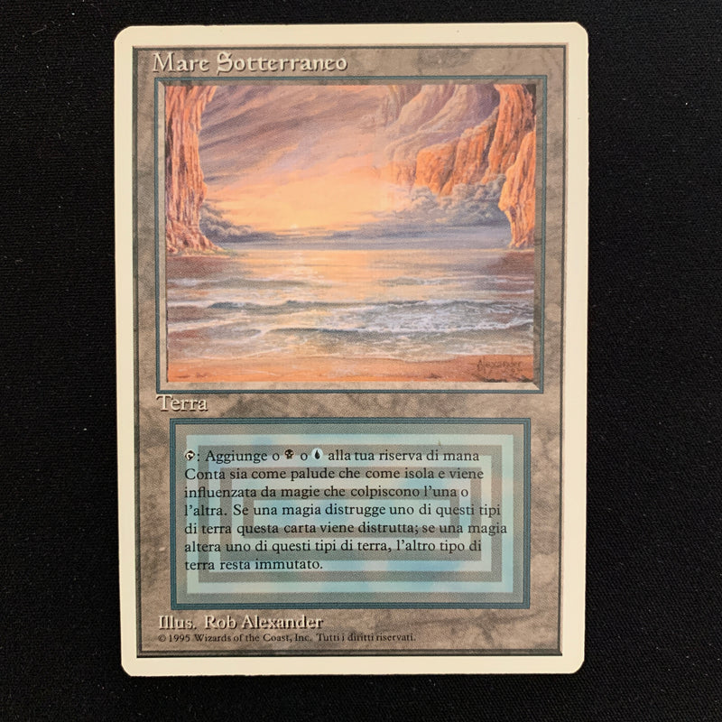 Magic the Gathering Underground Sea - Foreign White Bordered - Italian 