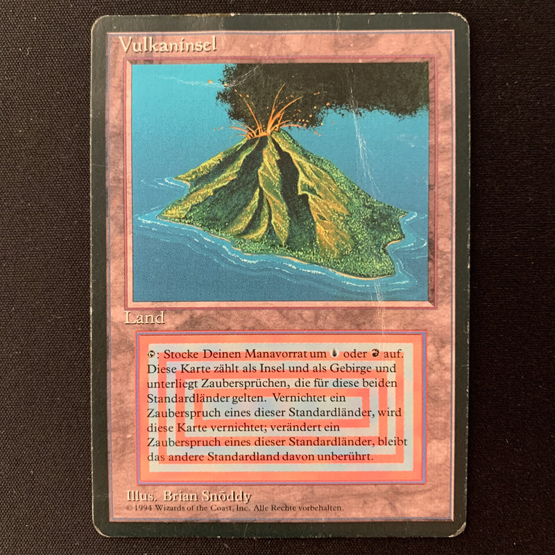 Magic the Gathering Volcanic Island - Foreign Black Bordered - German 