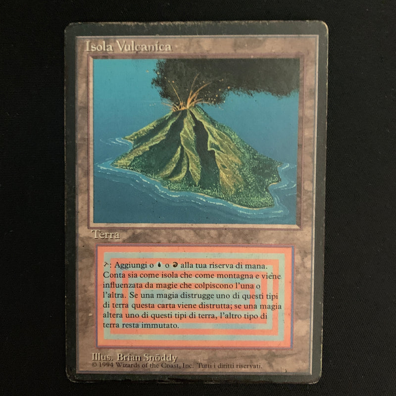 Magic the Gathering Volcanic Island - Foreign Black Bordered - Italian PL - INKED - 22652