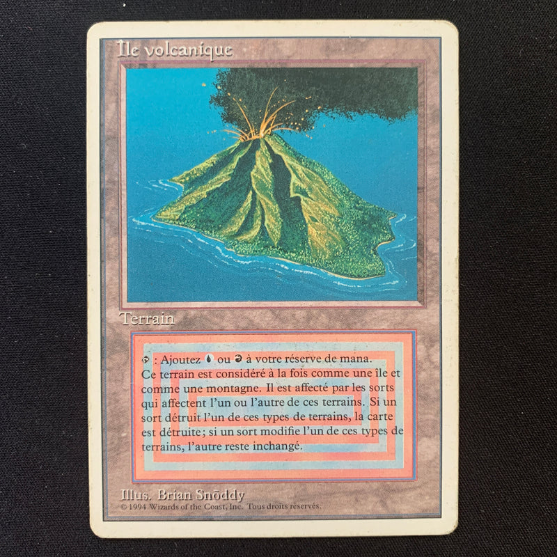 Magic the Gathering Volcanic Island - Foreign White Bordered - French 