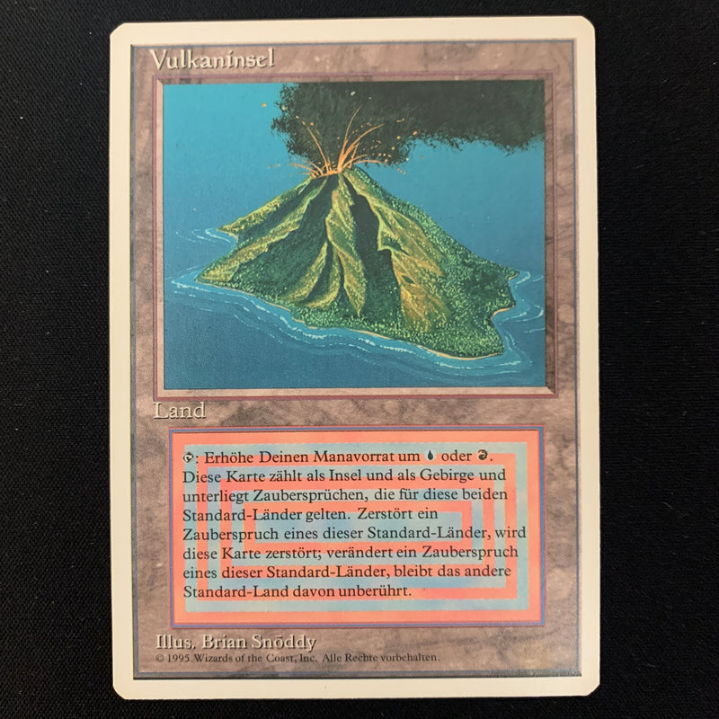 Magic the Gathering Volcanic Island - Foreign White Bordered - German EX - 24513