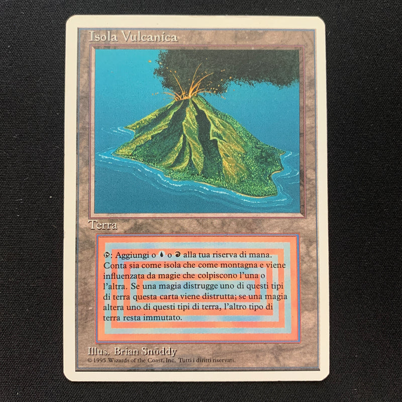 Magic the Gathering Volcanic Island - Foreign White Bordered - Italian 