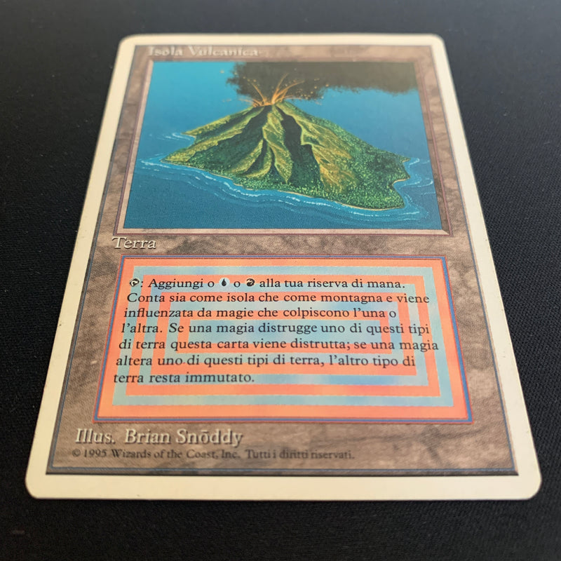 Magic the Gathering Volcanic Island - Foreign White Bordered - Italian 