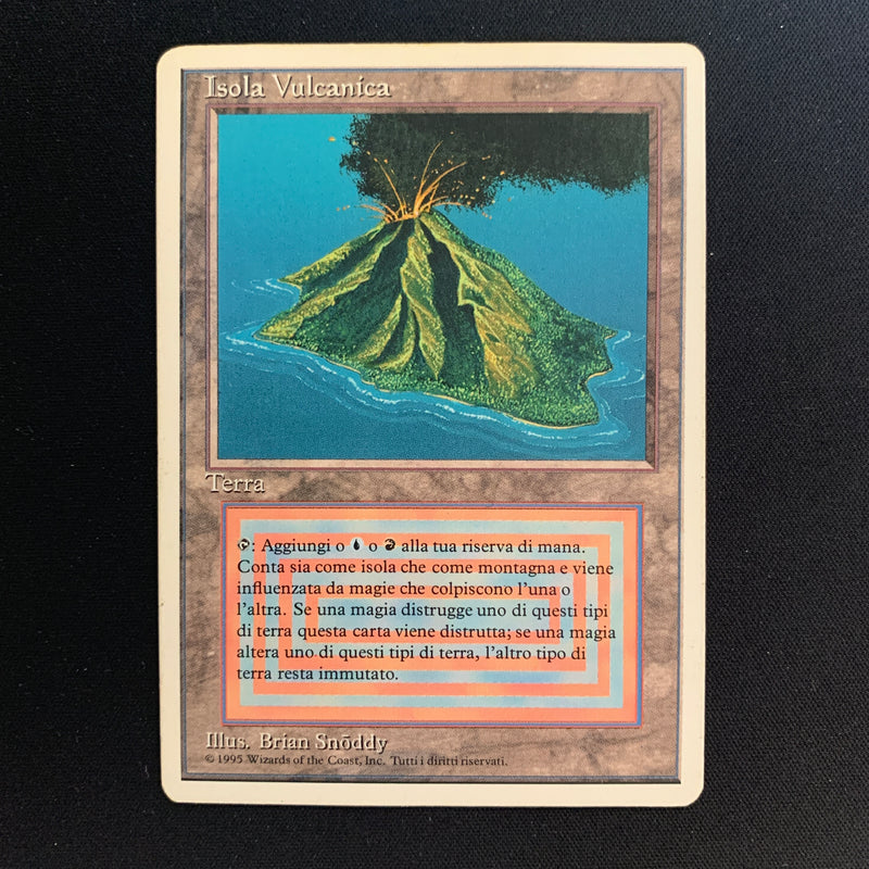 Magic the Gathering Volcanic Island - Foreign White Bordered - Italian 