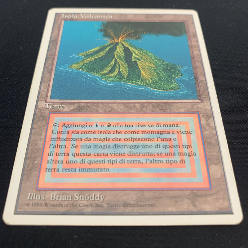 Magic the Gathering Volcanic Island - Foreign White Bordered - Italian 