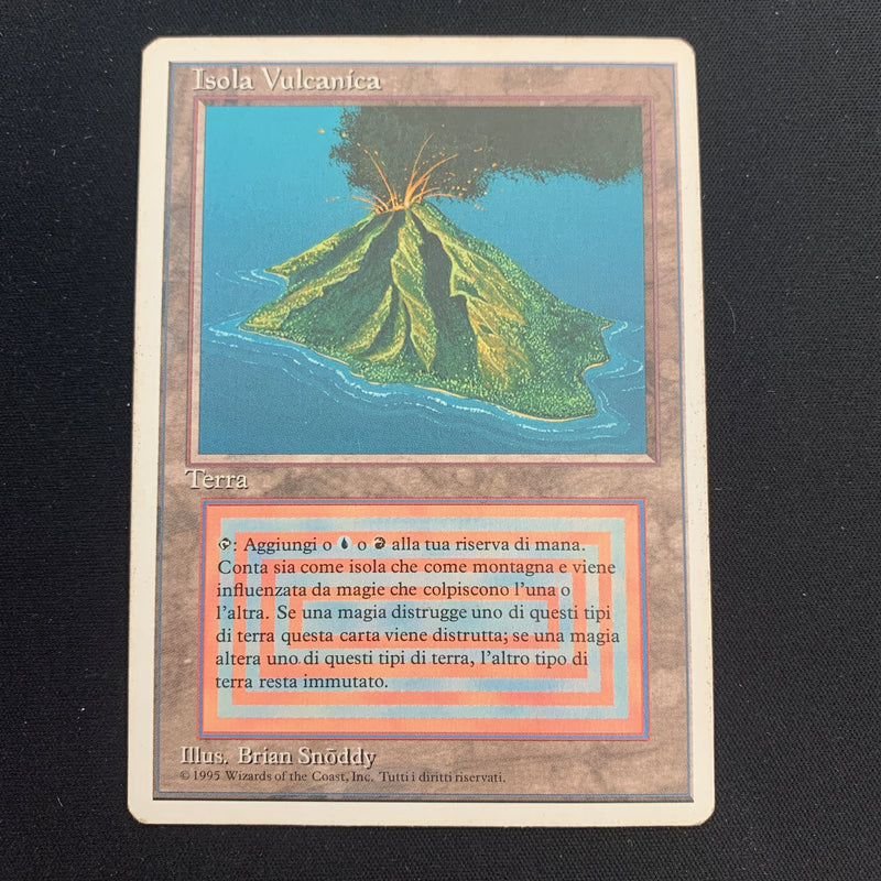 Magic the Gathering Volcanic Island - Foreign White Bordered - Italian 