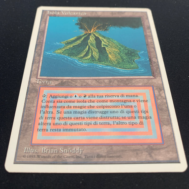 Magic the Gathering Volcanic Island - Foreign White Bordered - Italian 