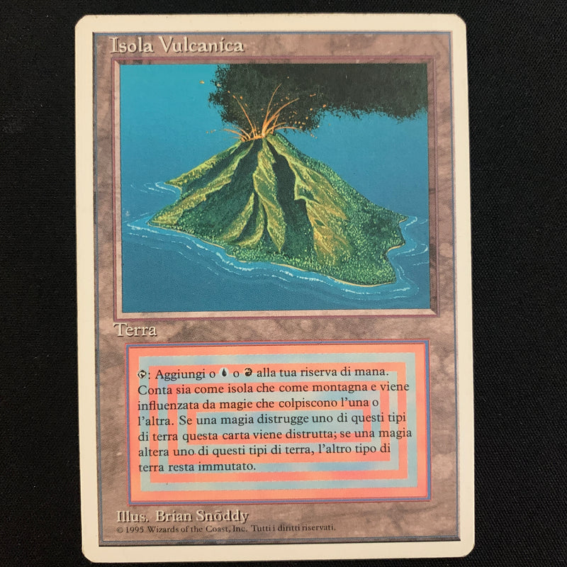 Magic the Gathering Volcanic Island - Foreign White Bordered - Italian 