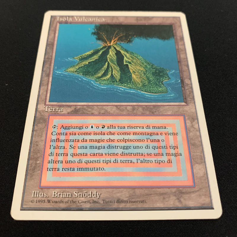 Magic the Gathering Volcanic Island - Foreign White Bordered - Italian 