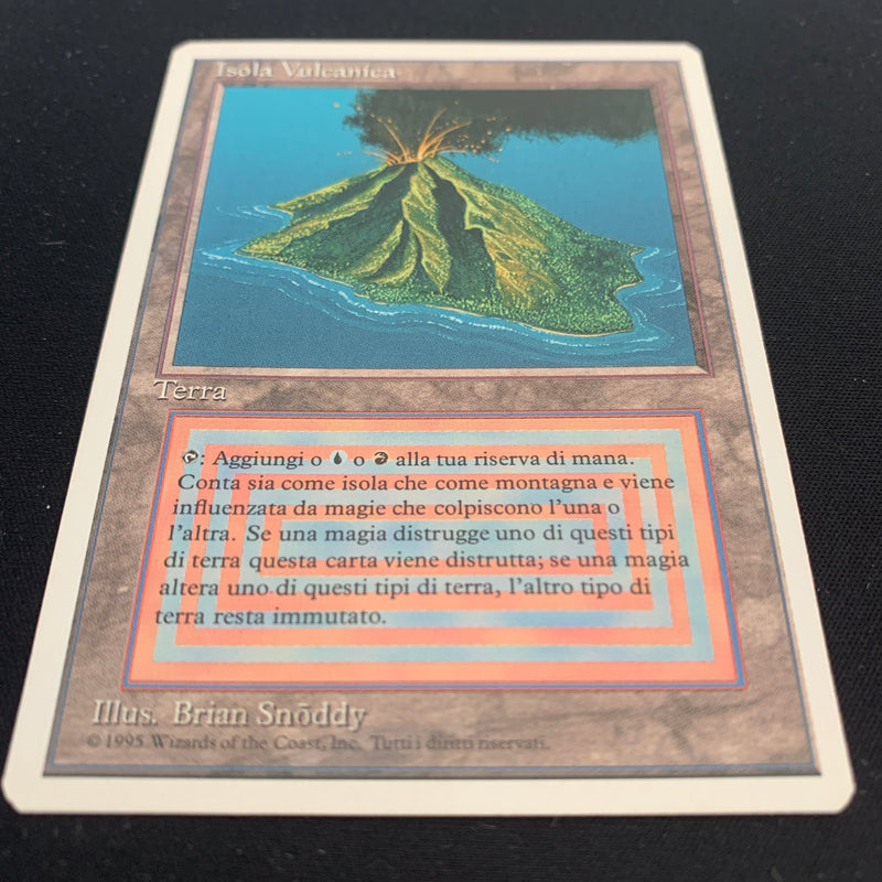 Magic the Gathering Volcanic Island - Foreign White Bordered - Italian 