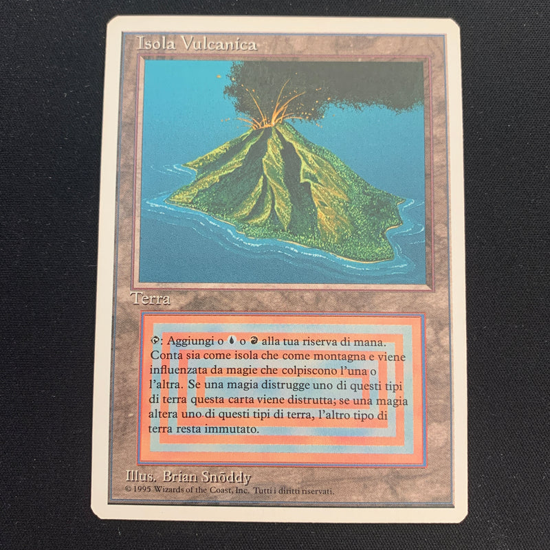 Magic the Gathering Volcanic Island - Foreign White Bordered - Italian 