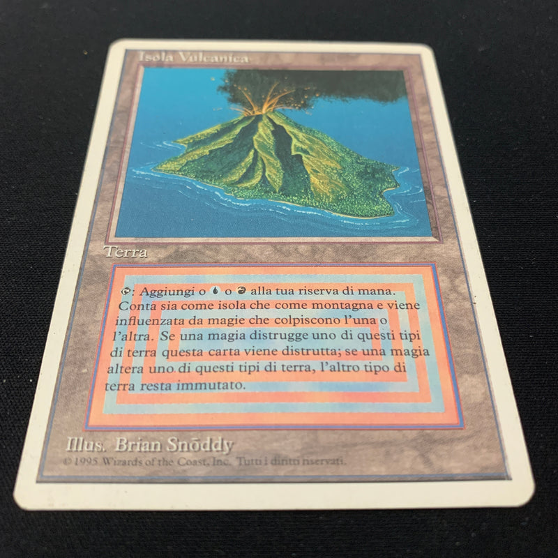 Magic the Gathering Volcanic Island - Foreign White Bordered - Italian 