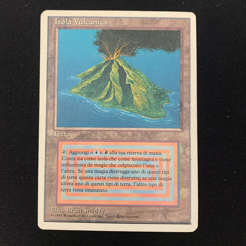 Magic the Gathering Volcanic Island - Foreign White Bordered - Italian 